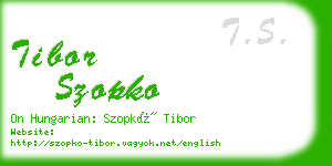 tibor szopko business card